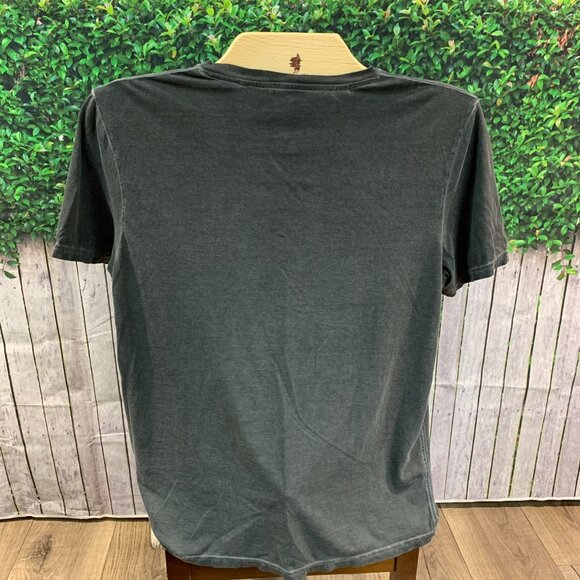 Buffalo Jeans Black Thrashed Grunge Motorcycle Mens T-shirt Size M (SKU: 21M) - Picture 2 of 6